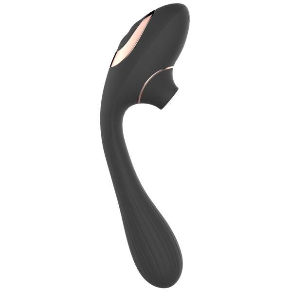 Stimulateur Clitoridien & Vibromasseur Point G 2-en-1 DINA Noir 